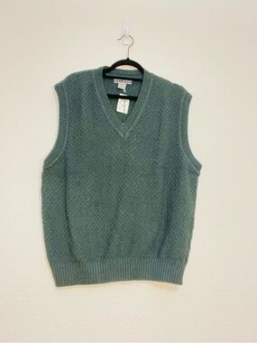 *VTG NWT* Arnold Palmer Sportswear Men's Forest Green V-Neck Knit Sweater Vest
